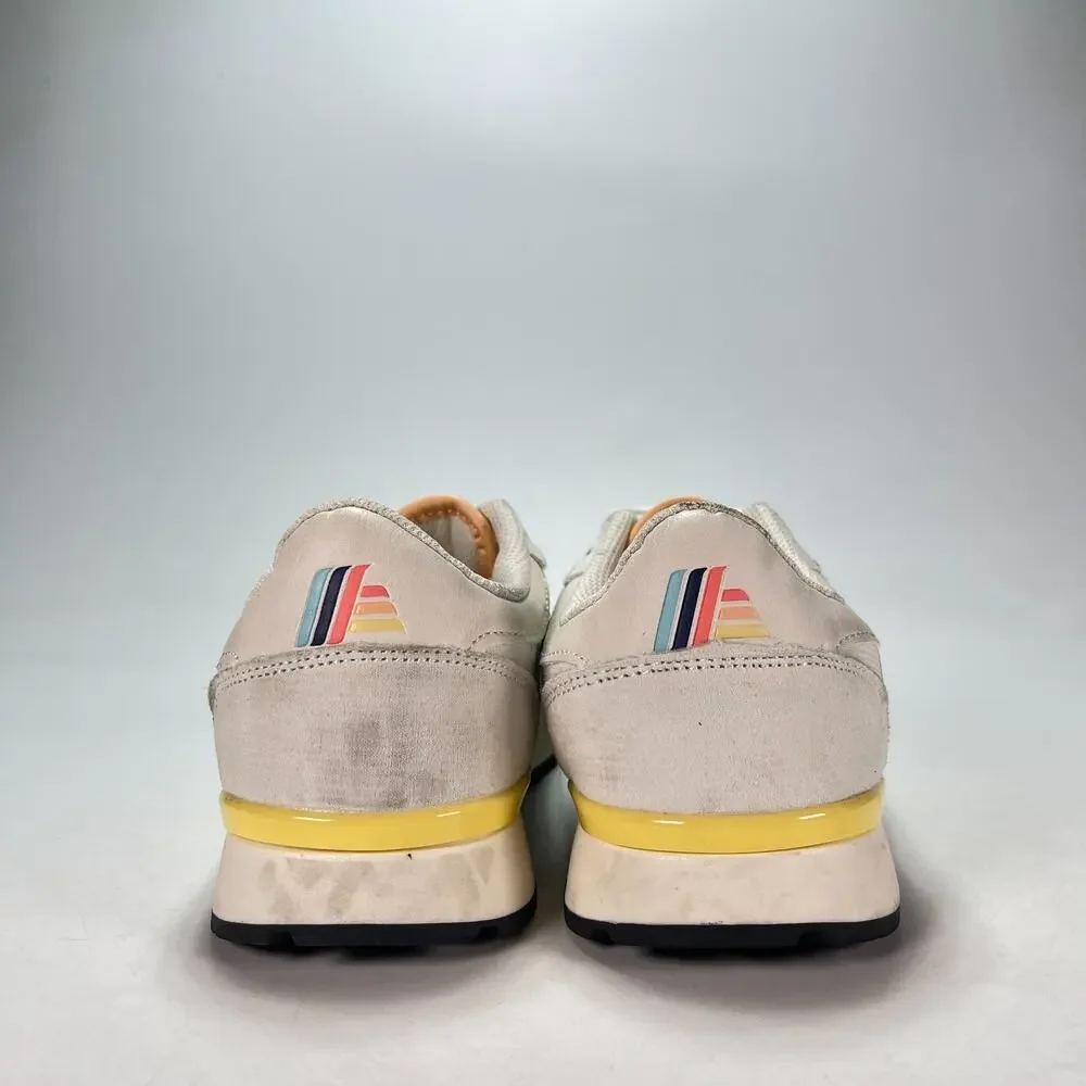 Aldi Gear White Multi Retro Lace Up Lifestyle Walking Sneakers Women's Size 8